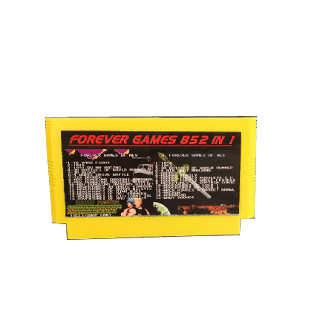 10 шт. высокое качество 852 в 1 8-битная игровая карточная оболочка для F-C игровая консоль 60 pin чехол для игрового картриджа поддержка сохранения хода - Цвет: Yellow