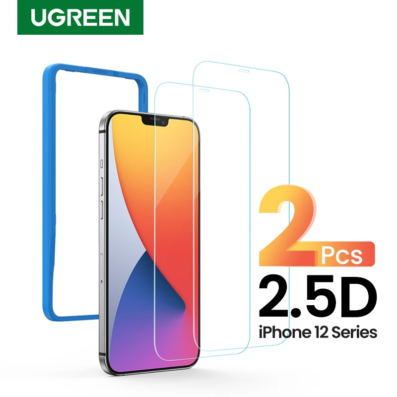 UGREEN Phone Screen Protector for iPhone 12 Mini 12 Pro 2.5D Clear Tempered Glass Screen Protector Film for iPhone 12 Pro Max