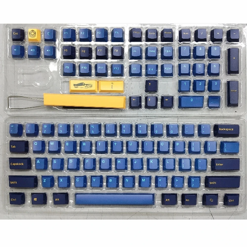 109 キーブルー黄色キーキャップセットoemプロファイルpbtキーキャップのためrk61 68 87 104 108 キーキーボードアンpro2 Aliexpress Computer Office