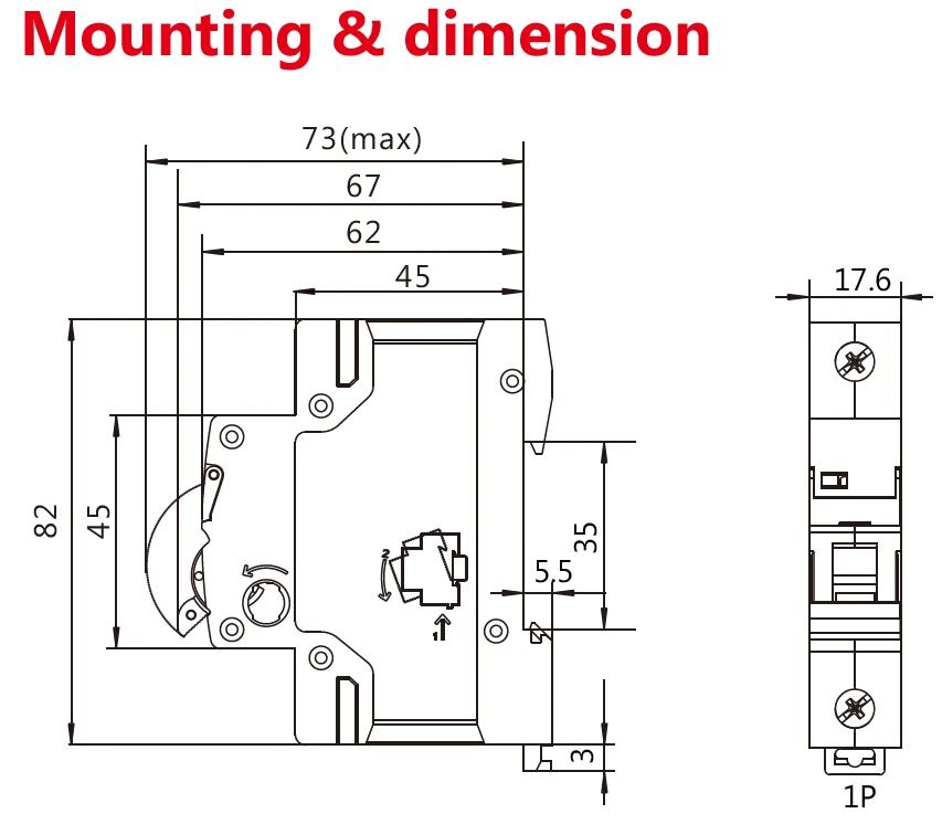 Geya Gym8 Double Pole Din Rail Mcb 4 5ka Miniature Circuit Breakers 63a Ac Type With Ce Cb Semko Certificate