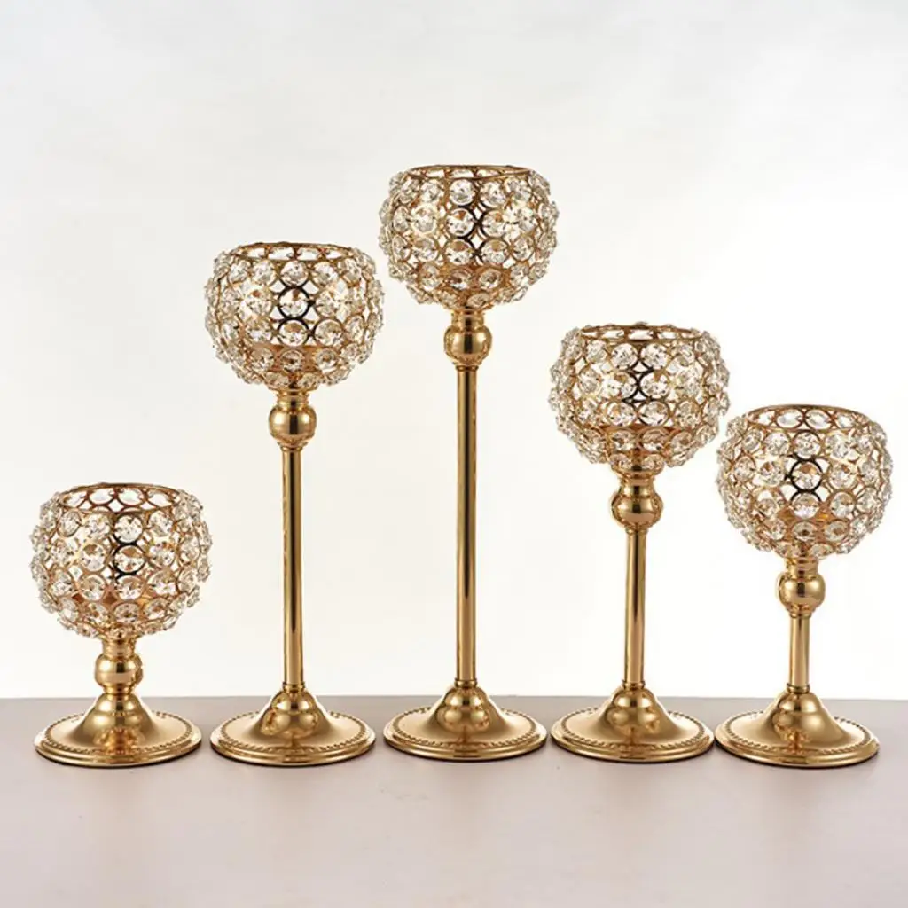 Stunning Crystal Tea Light Candle Holder Votive On Stem Wedding Party Ornaments