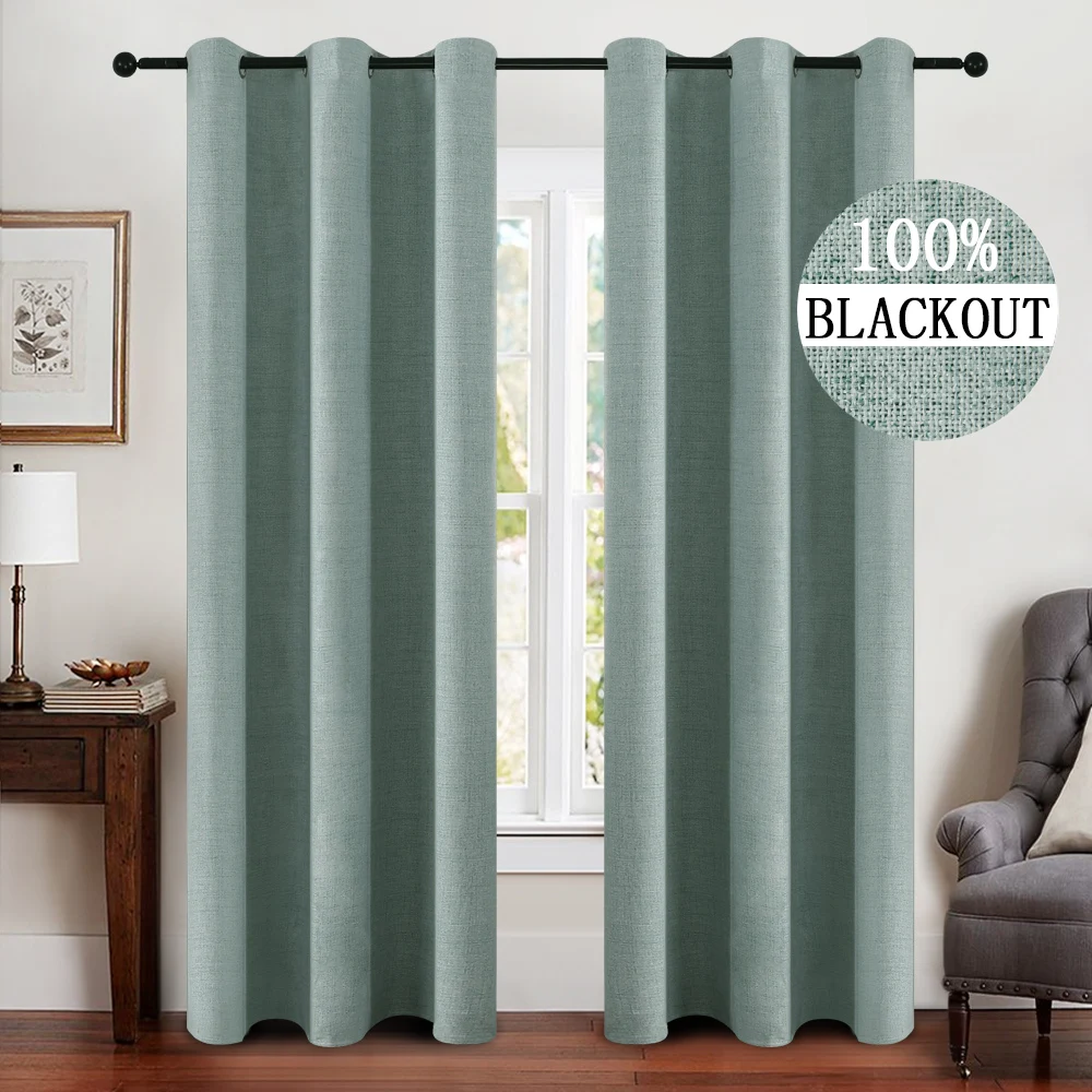 

European 100% Blackout Curtains for the Bedroom Window Curtain Living Room Curtains for Kitchen Drapes Japanese Decoration