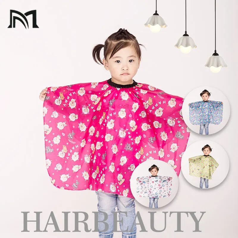 

Hairdressing Wraps For Kids 1x 28"x47" Child Hair Cutting Waterproof Cape Barber Styling Salon Polyester Wrap Cartoon Clothes