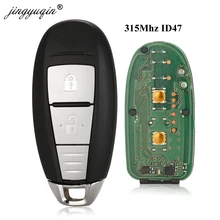 Jingyuqin Original 2 boutons Smart sans clé télécommande porte-clés pour Suzuki 5-CROSS SX4 VITARA SWIFT 315/433MHZ avec puce ID47