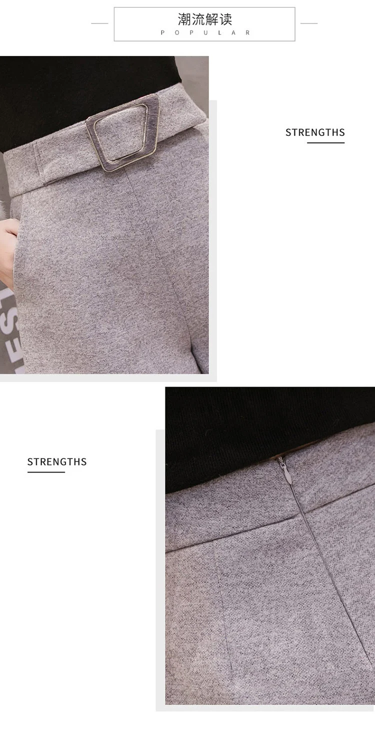 Корейские черные серые шерстяные зимние шорты женские металлические пояса с пряжками Высокая талия женские офисные шорты для работы элегантные шорты mujer