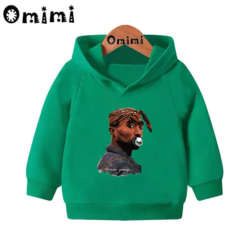 Дети Тупак 2pac Хип хоп Swag печати крутые Свитшоты детские толстовки с капюшоном