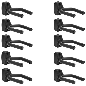 

10Pcs Guitar Stand Guitar Hanger Holder Hook Rack Stand Wall Mount Home Studio Display for Guitar Bass-ABUX