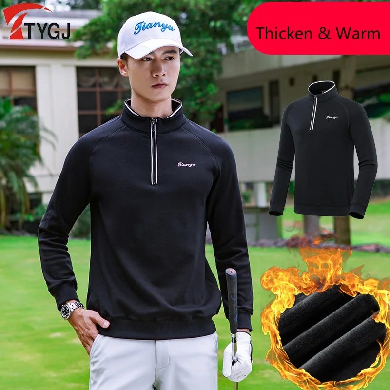 PGM Golf Shirt Mens Long Sleeve Keep Warm Golf Wear Winter, 41 OFF