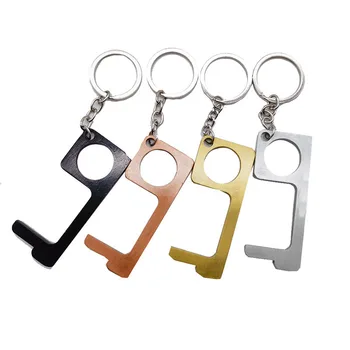 

Portable Door Handles Contactless Safety Door Opener Safety Protection NO Touch Brass Key Opener Kits Safety Door Opener