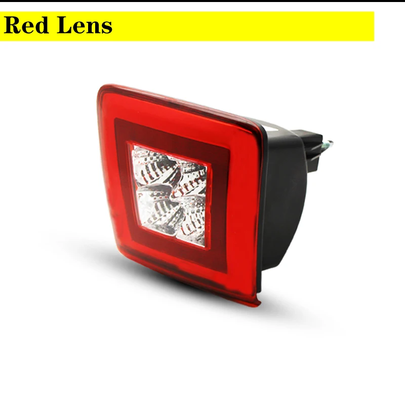 IJDM бампер противотуманный светильник комплект для 2009- Nissan 370Z& 2013-17 Juke Nismo, красный тормоз/задний туман и белый светодиодный - Испускаемый цвет: Red Clear Lens