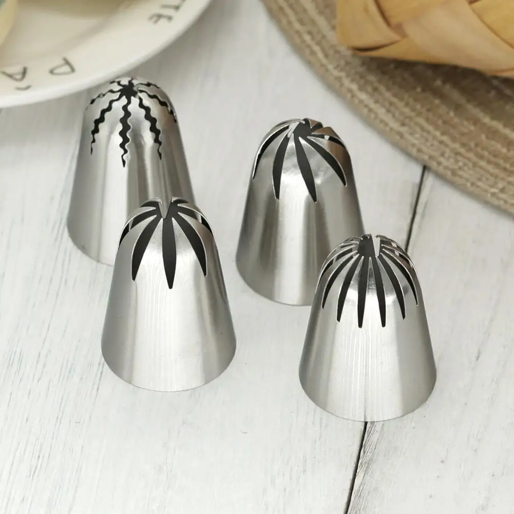 Super large Size Piping Nozzle Set Closed Star Icing Tips For Cake Cupcake Cream Flower Paste Decorating Nozzles DIY Meringue afbeelding