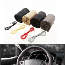 DIY Мягкий Нескользящий ручной швейный чехол рулевого колеса автомобиля для Chevrolet Cruze TRAX Aveo Sonic Lova Sail EPICA Captiva Malibu Volt