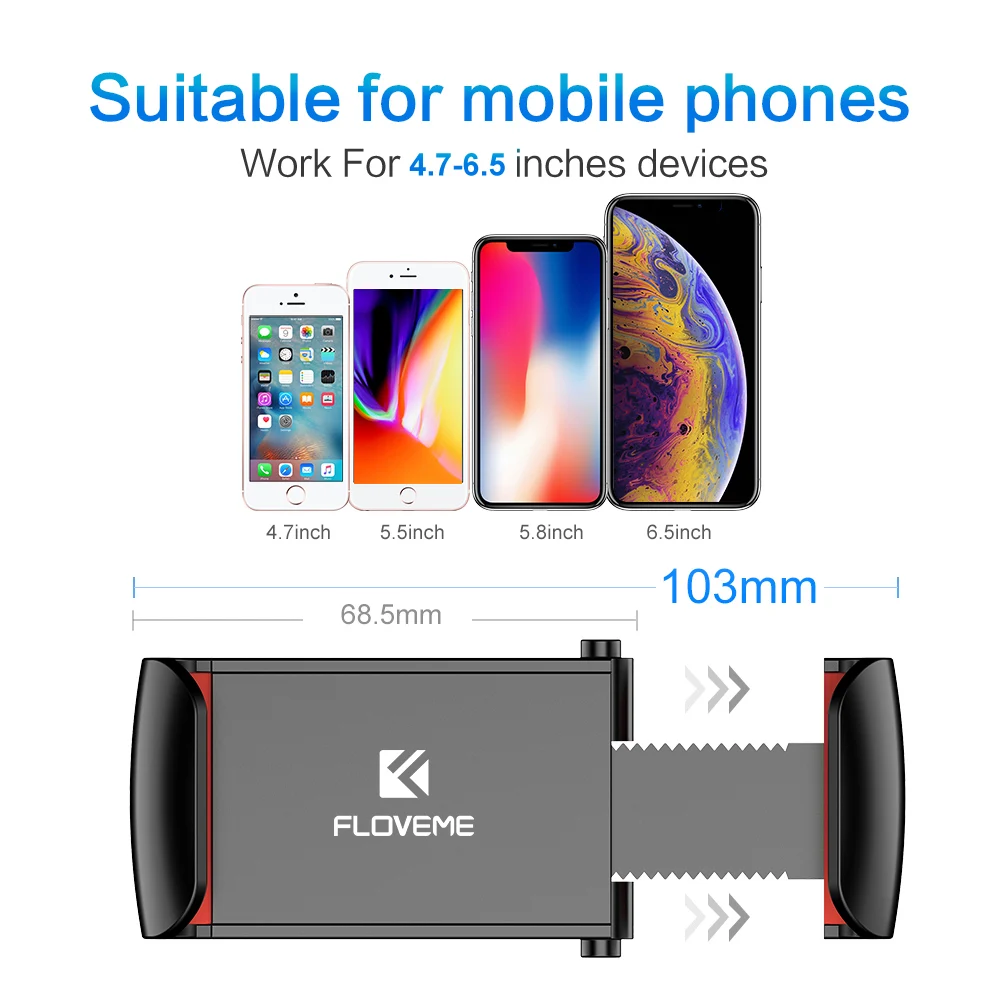 FLOVEME Автомобильный держатель для телефона для iPhone Xiaomi airframe Vent Mount Автомобильный держатель для мобильного телефона в автомобиле держатель для телефона Подставка для samsung
