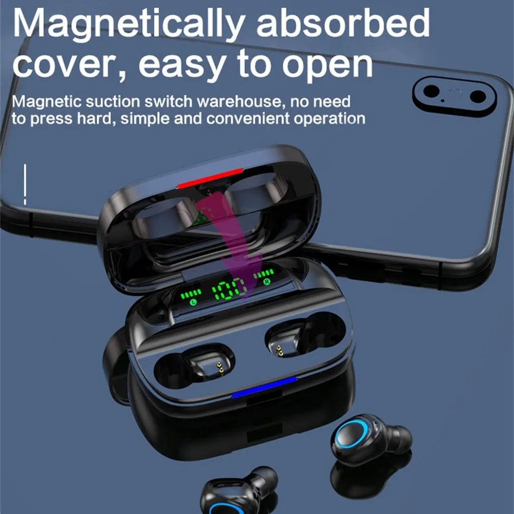 S11 Wireless Earphones With Charging Case Touch Control Earbuds 9D Stereo Music Headset 3500Mah Power Bank