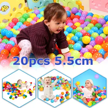 

20pcs/lot Eco-Friendly Colorful Ball Soft Plastic Ocean Ball Funny Baby Kid Swim Pit Toy Water Pool Ocean Wave Ball Dia 5.5cm
