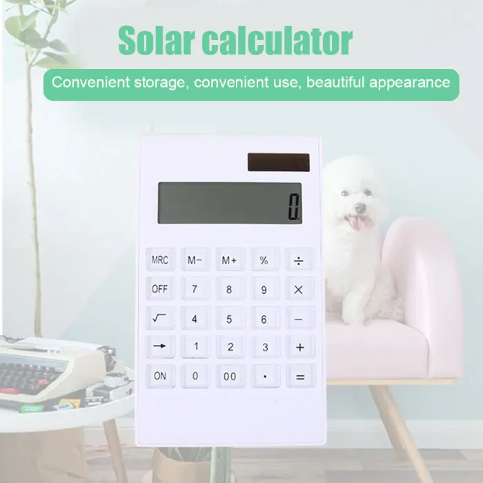 Портативный калькулятор на солнечных батареях экран 12 цифр большой ЖК-дисплей для офиса ежедневного использования JR сделки