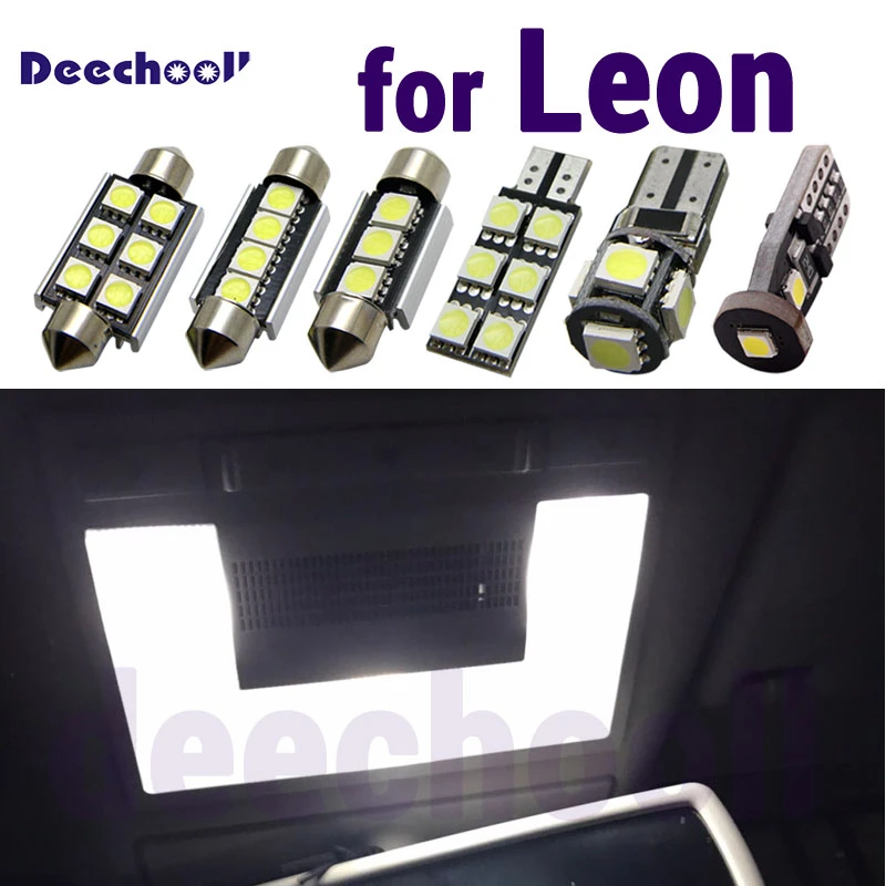 Kit de luz LED Canbus para interior de coche, luz techo de mapa superior, Bombilla