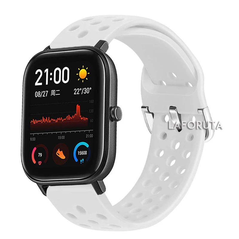 Ремешок силиконовый для Galaxy Watch Active Band 20 мм спортивный Браслет Для Xiaomi Huami Amazfit GTS
