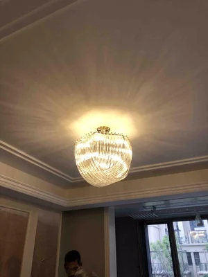 Curved Glass LED Pendant Light