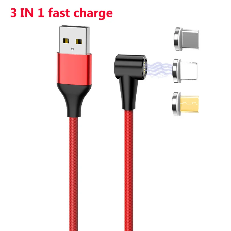 Магнитный кабель для быстрой зарядки, 3 А, Micro usb type C, для samsung, Xiaomi, iPhone, Micro usb type-C, lightnin, usb, магнитное зарядное устройство для передачи данных C