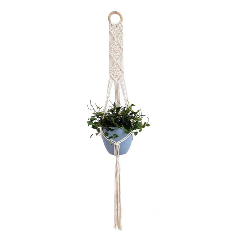 Hot sales handmade macrame plant hanger flower /pot hanger for wall decoration countyard garden - Цвет: 014