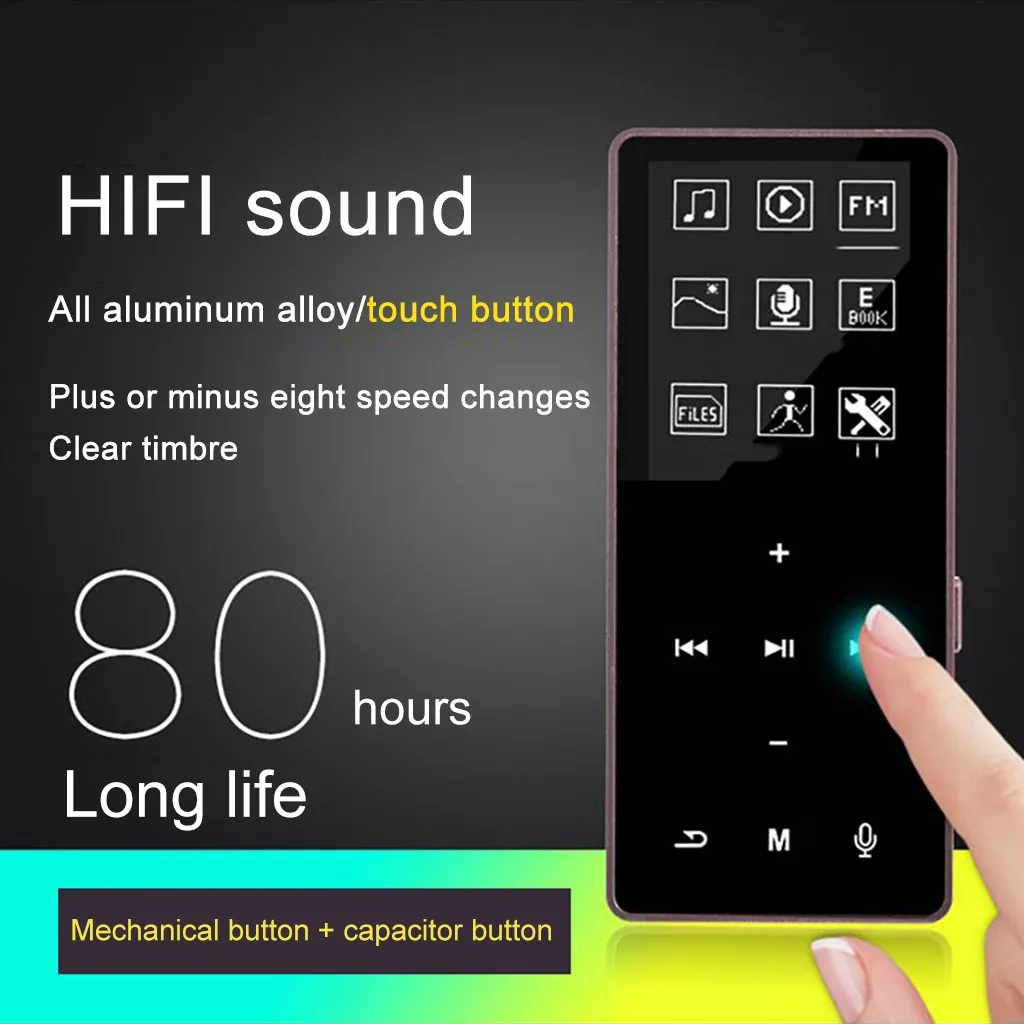 Мини беспроводной Bluetooth MP3 плеер HIFI спортивные музыкальные колонки мини MP4 медиа FM радио рекордер