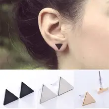 Женские серьги панк простые треугольные серьги-гвоздики полые серьги геометрической формы модные ювелирные изделия Вечерние