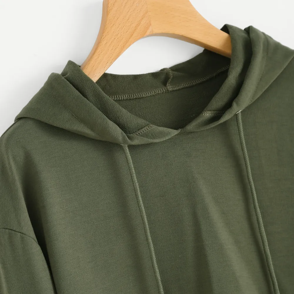 JAYCOSIN Fashion Women Casual Long Sleeve Sweatshirt Hoodie Unique Elegant Chic Comfortable Tie rope Design Sports Pullover Tops