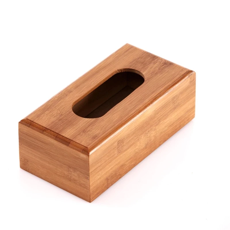 Fashion Bamboo Tissue Boxes Case Multifunction Pumping Paper Mapkin Tray Storage Box for Bathroom Kitchen Hall Living Room 6