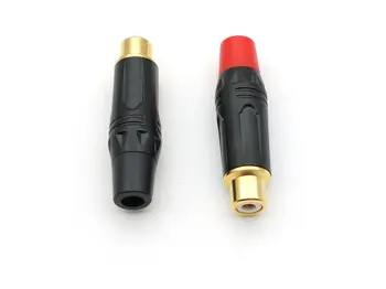 

wholesale Gold plated brass RCA socket Audio Female soldering adapter