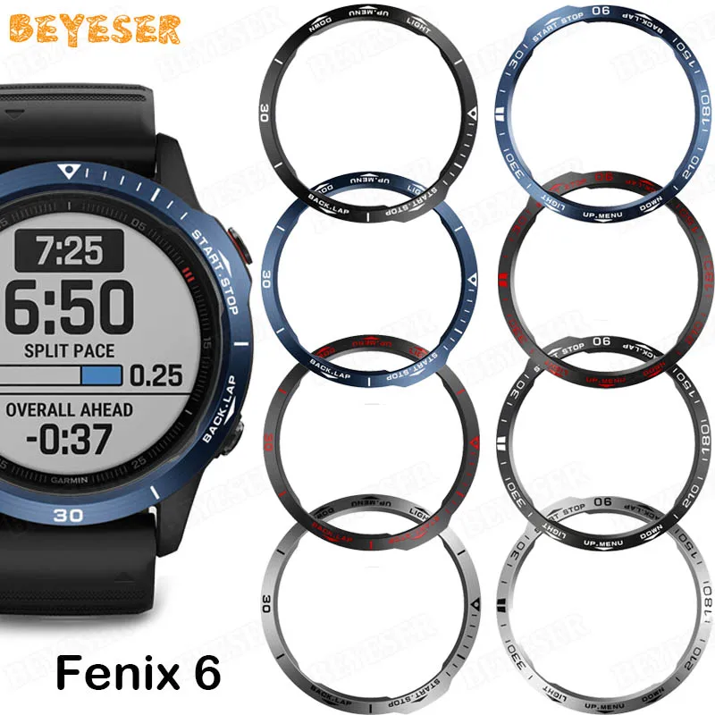 Кольцо с защитой от царапин для Garmin Fenix 6/Fenix 6 Pro/Fenix 6 сапфировое кольцо с циферблатом Стильный чехол металлический чехол