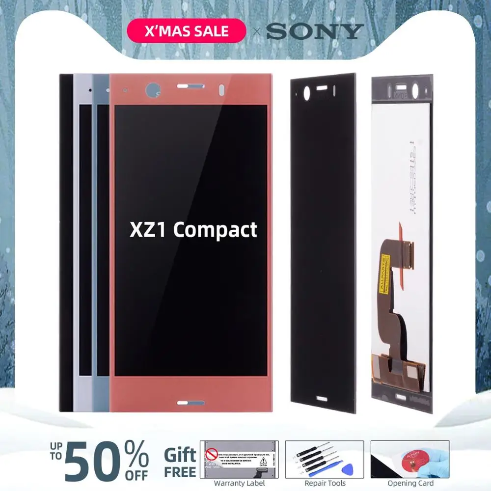 4," ips lcd для SONY Xperia XZ1 Compact display XZ1 MINI g8441 g8442 lcd с сенсорным экраном дигитайзер Запасные части