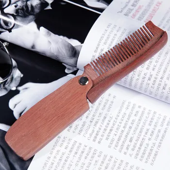 

1Pc New Arrivals Mens Womens Handmade Folding Pocket Clip Hair Moustache Beard Comb Pennello Da Barba High Quality