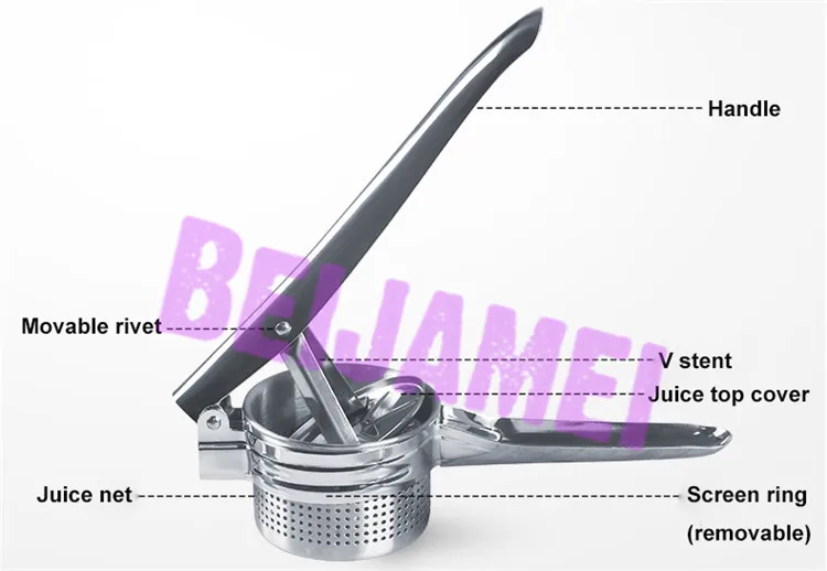 BEIJAMEI портативная ручная соковыжималка для свежих фруктов, Соковыжималка из нержавеющей стали, пресс для лимона, апельсина, соковыжималка для кухни