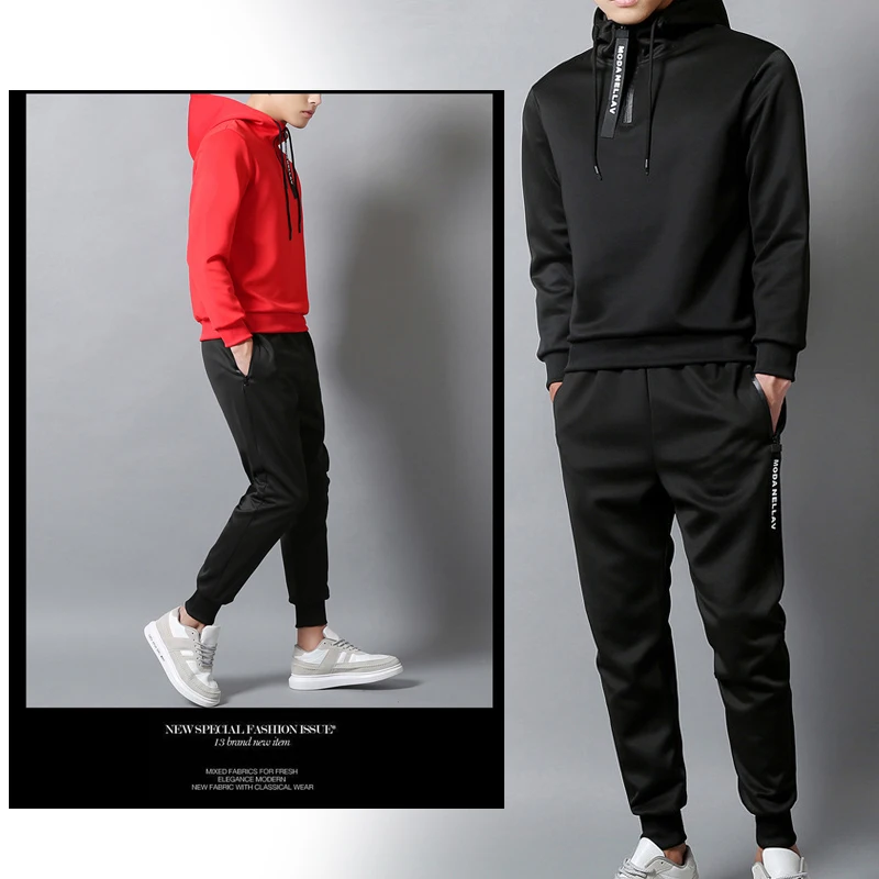 

Casual Sports Running Hoodies Suit Men'S Suits Play Mens Football Two Piece Long-Sleeved Long-Sleeved Pullover Sport Suit Warm
