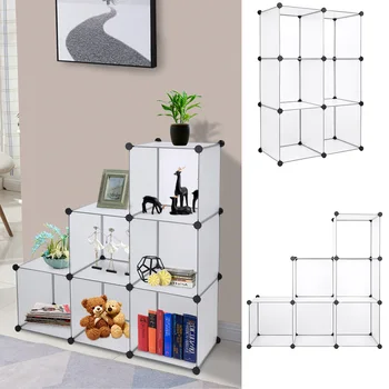 

【US Warehouse】Cube Storage 6-Cube Closet Organizer Storage Shelves Cubes Organizer DIY Closet Cabinet Black