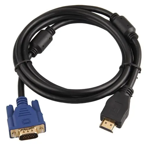Кабель-адаптер конвертер с золотым покрытием HDMI в VGA 15pin Male 1,65 m