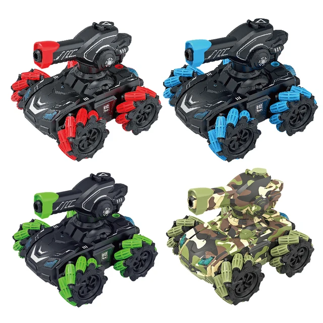 Kids Infrared Battle Remote Control Tank Toy Boy With Headlights Music Spray Stunt Drift Tank Remote Control Toy Birthday Gift 5