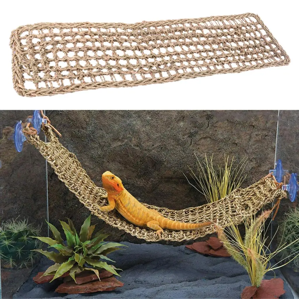 Rectangle Reptile Lizard Lounger Bearded Dragon Seaweed Hammock Swing
