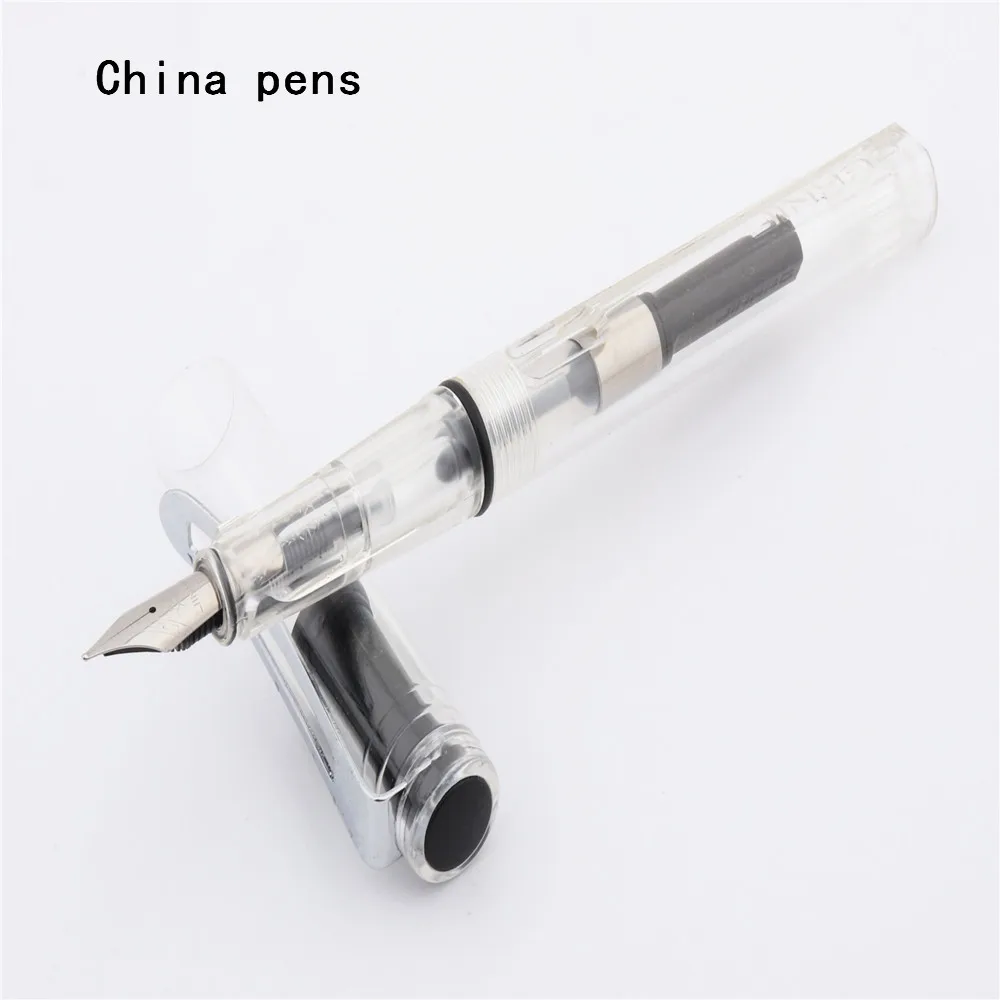 Jinhao 599 прозрачная белая перьевая ручка для студентов школы офиса Канцтовары |