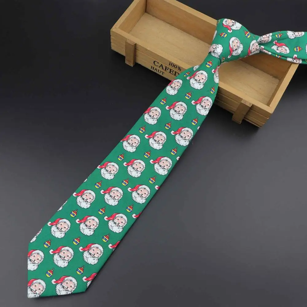 Рождественский галстук, мужской модный Повседневный хлопковый галстук со снежинками, профессиональный галстук с рисунком снеговика, ширина 8 см - Цвет: 1