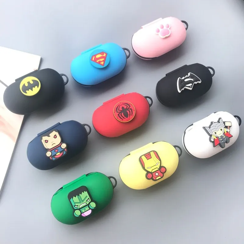 Мультяшный силиконовый чехол для наушников для samsung Galaxy Buds с крючком ударопрочный Bluetooth ультра тонкий чехол для наушников Galaxy Buds