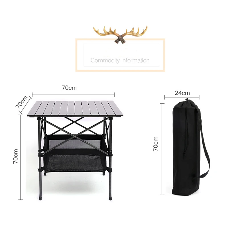  Portable Table Foldable Folding Camping Hiking Desk Traveling Outdoor Picnic Al Alloy Travel Table 