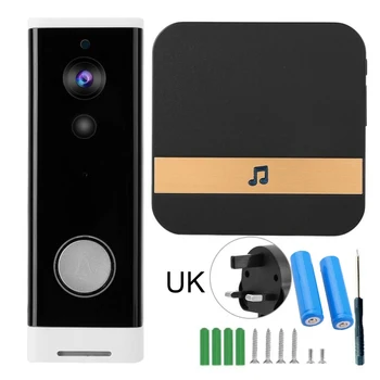 

Wifi Doorbell Smart Phone Video Camera Door Ring Two Way Intercom Security Bell