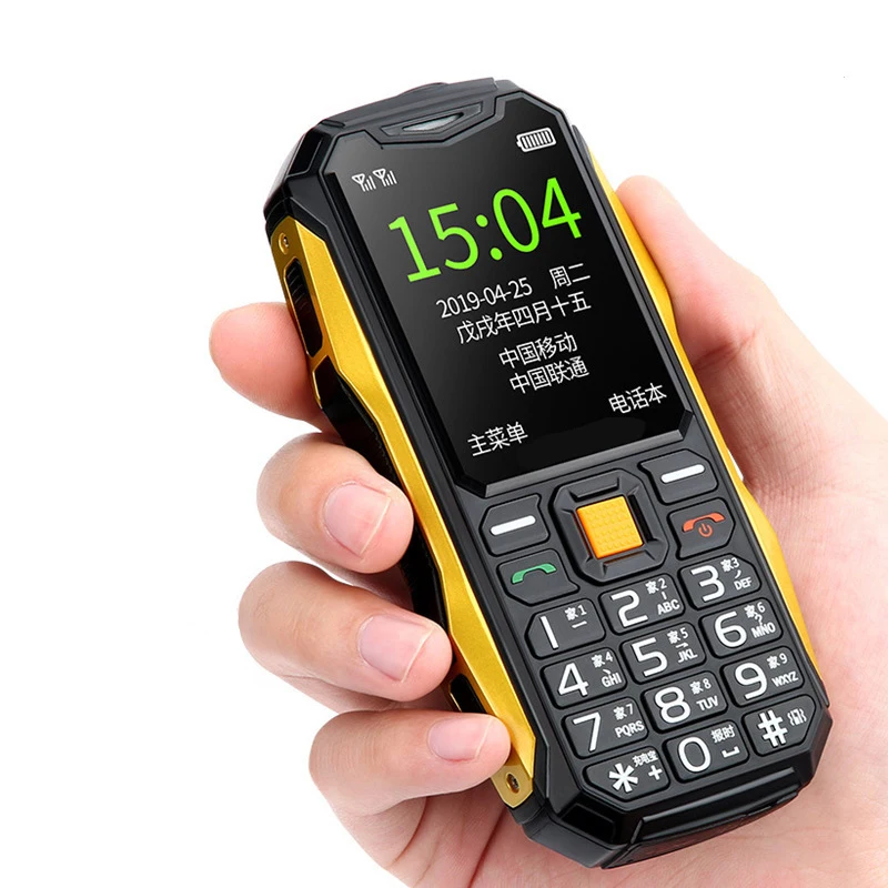 Mini telefone sem fio com cartão sim duplo gsm, rádio, lanterna led