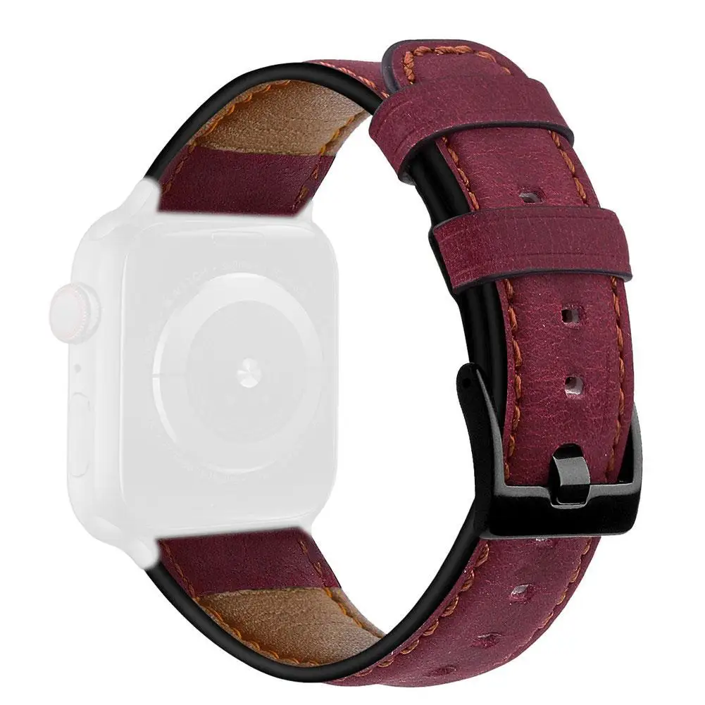 Ретро кожаные наручные браслеты Ремешки для наручных часов Apple Watch 1/2/3/4 сменные ремешки для часов браслет для наручных часов Iwatch, аксессуар