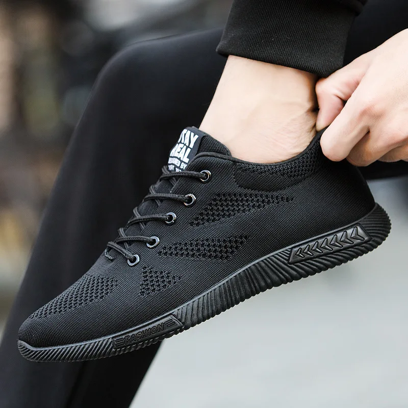 

Summer Fly Netting Shoes Casual Sports Shoes Breathable Running 2018 Old Beijing Cloth Shoes MEN'S SHOES Anti-slip Youth Trendy