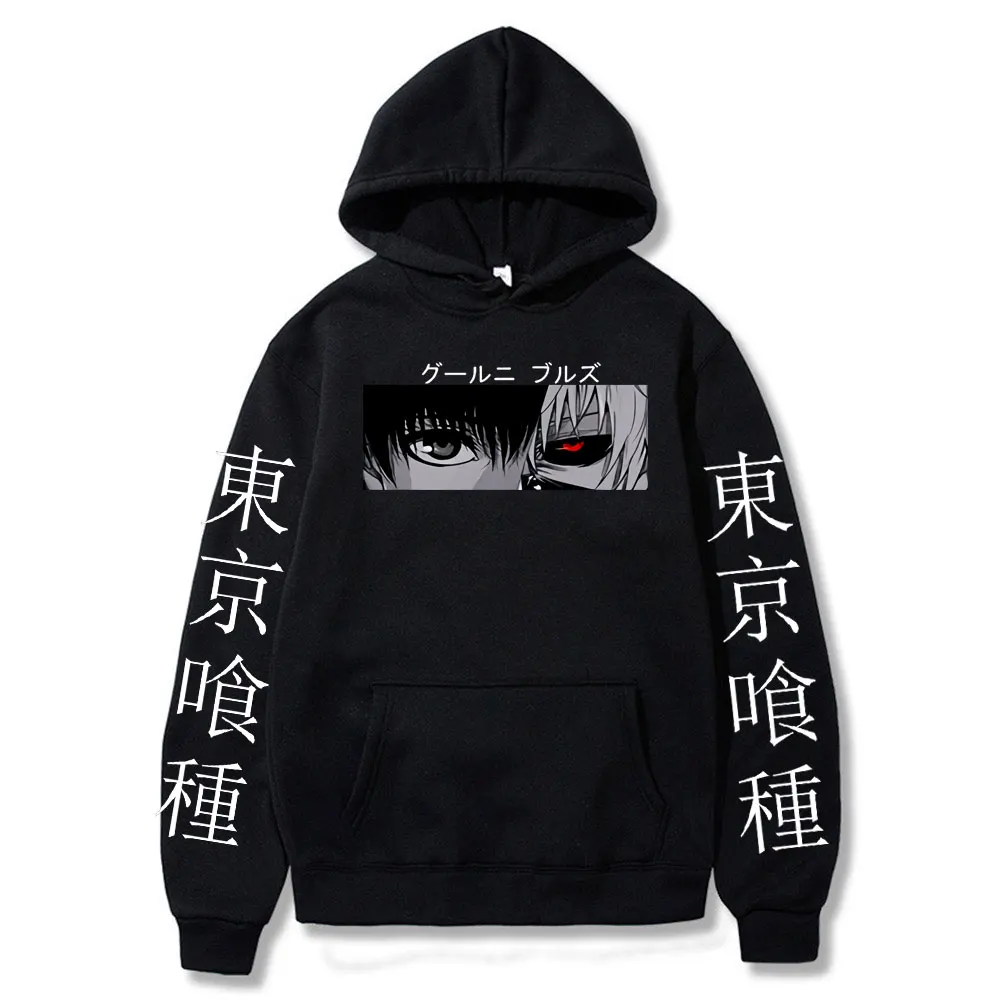 Kaneki Ken-Sudadera con ojos de Tokio Ghoul Anime para hombre y mujer, Jersey informal de moda creativa, ropa de calle, sudaderas con capucha, Tops de primavera