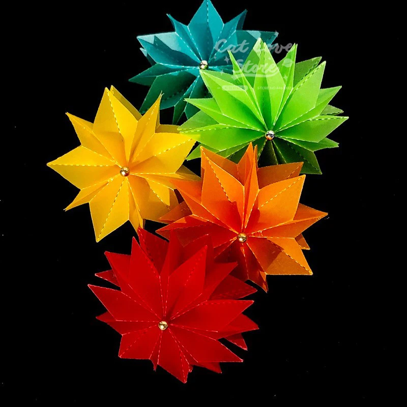 3D Flower Star Metal Cutting Dies Scrapbooking Stencil Die Cuts Card Making DIY Decorative Craft Embossing New Dies For