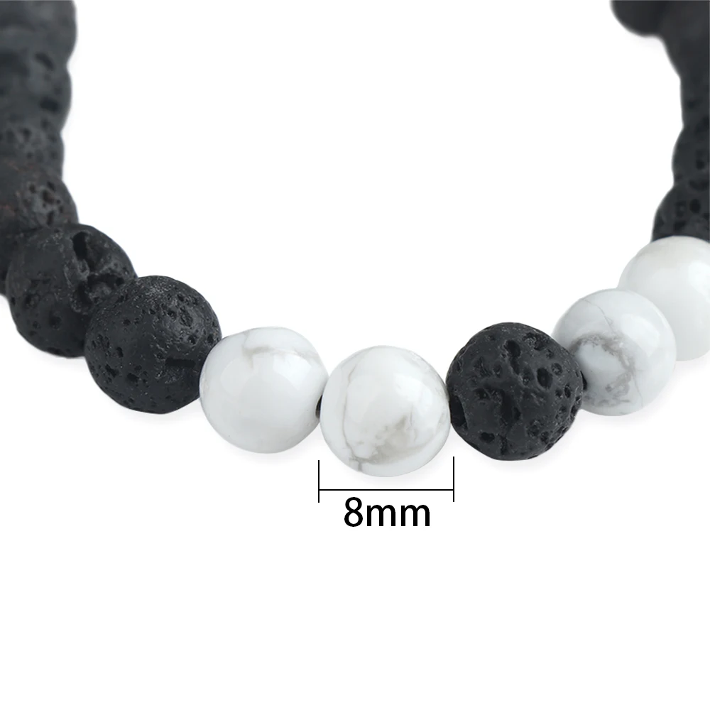 Fashion Volcanic Rock Beaded Bracelet Charming Popular Natural Stone Adjustable Bracelet Unisex Jewelry For Women Man Gifts